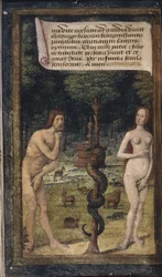 Adam und Eva aus Lettres bâtardes, ca. 1490-1510