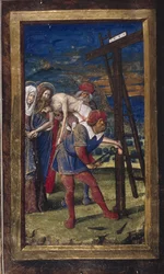 Die Kreuzabnahme aus Lettres bâtardes, ca. 1490-1510