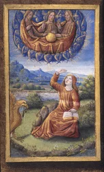 Die Heilige Dreifaltigkeit aus Lettres bâtardes, ca. 1490-1510