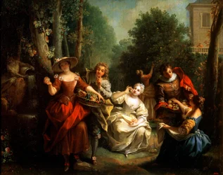 Geschmack aus der Serie Die fünf Sinne, späte 1720er oder frühe 1730er Jahre