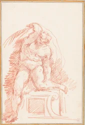 Ignudo von der Decke der Sixtinischen Kapelle