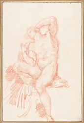 Ignudo von der Decke der Sixtinischen Kapelle