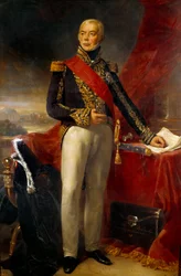 Ganzkörperporträt von Étienne Jacques Joseph Alexandre MacDonald, Herzog von Taranto, Marschall von Frankreich (1765-1840)