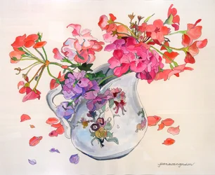 Frühlingsblüten in Limoges Du Barry Sahnekännchen