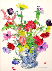 Frühling in einem alten englischen Krug