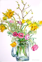 Sonnenblumen Ranunkeln