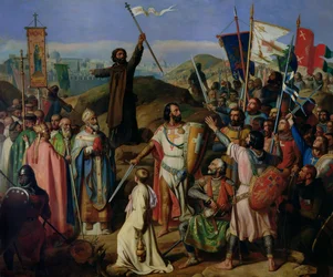 Prozession der Kreuzfahrer um Jerusalem
