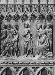 Kathedrale, Innenraum, Chorschranke, Jesus Christus erscheint den Aposteln und Jüngern in Galiläa, ca. 1340-51