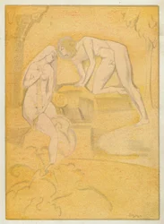 Die Liebesbücher von Ovid: Solche Küsse wie Phoebus Diana gibt (Farblithografie)