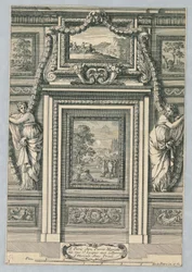 Entwurf für Tür, aus "Placarts Out Ornemens"