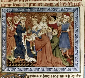 Marco Polo kommt am Hofe von Kublai Khan an, ca. 1338-1410