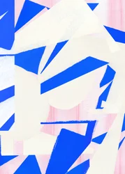 Fette blaue und rosa Formen