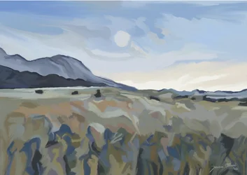 Abstrakte Berglandschaft
