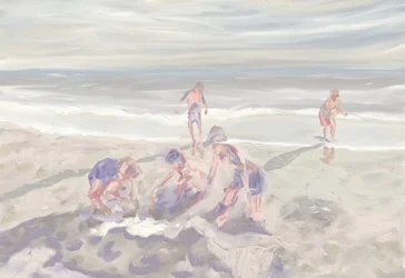 Träumerisches Strandspiel