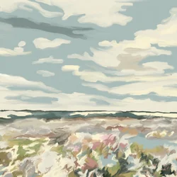 Dünenblumen Ozeanhimmel