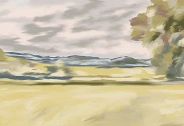 Hügelige Landschaft