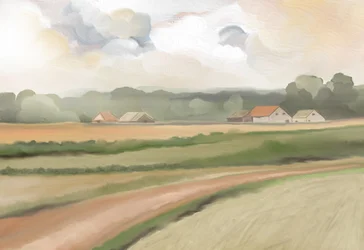 Rustikale Landschaftsfelder