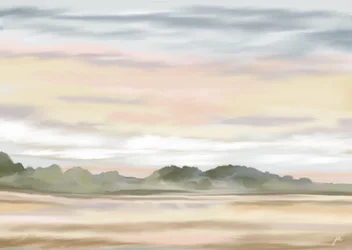 Serene Pastelllandschaft