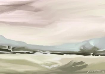 Gelassene Pastelllandschaft