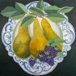 Birnen auf einem Teller