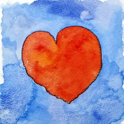 Rotes Herz auf Blau, 2011