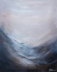 Nebliger Ozeanhorizont