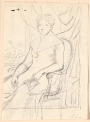 Kompositionsentwurf für das Porträt der Gräfin Anna Joachima Danneskiold-Laurvigen, geborene Ahlefeldt, im 74. Lebensjahr