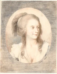 Porträt von Pastorin Nicolai Bierfreund, geborene Henriksen (oval, Dreiviertelprofil nach rechts)