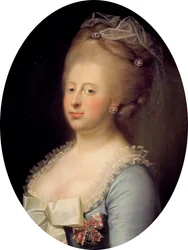 Porträt von Caroline Mathilde von Großbritannien 1751-1775, Königin von Dänemark, 1771