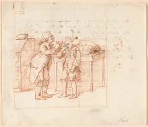 Entwurf zur Illustration von P.A. Heibergs Schauspiel "De Vonner og de Vanner"
