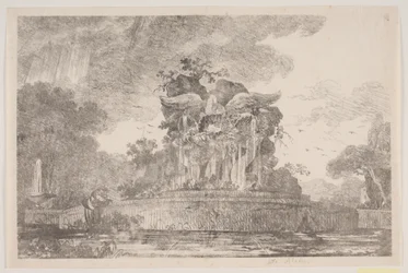Brunnen mit Muschelschalen