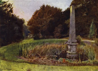 Chiswick House, Der Obelisk im Teich