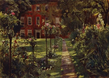 Walpole House, Ansicht des Hauses und Gartens