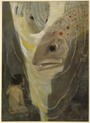 Oh, tu mir nicht weh! rief Tom. Ich will dich nur ansehen; du bist so schön, aus Die Wasserbabys von Charles Kingsley, veröffentlicht 1916