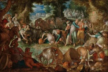 Moses schlägt den Felsen