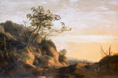 Reisende in einer Landschaft