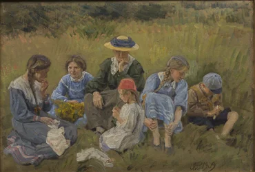 Hvile i engen. Die Frau und Kinder des Künstlers