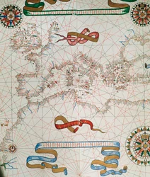 Karte von Europa und Küsten Nordafrikas, 1587