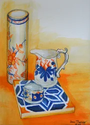 Chinesische Schale und Fliese