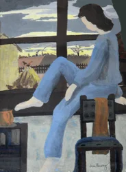 Mädchen beobachtet die Morgendämmerung, 1950