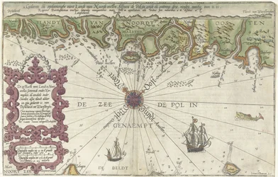 Karte eines Teils der Küste von Norwegen und Schweden