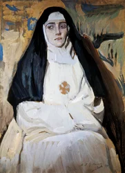 Eine Nonne. Gemälde von Joaquín Sorolla (1863-1923)