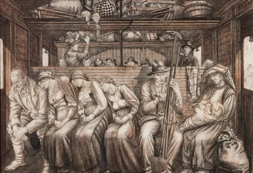 Italienische Erntearbeiter auf Reisen, ca. 1924