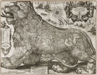Leo Belgicus - Karte der Niederlande (1611)