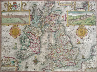 Karte des Königreichs Großbritannien und Irland, 1610