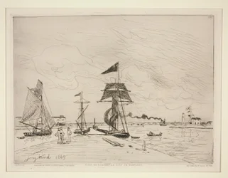 Holzsteg im Hafen von Honfleur