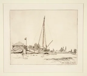 Das vertäute Boot