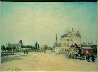 Postkutsche auf dem Faubourg St. Jacques