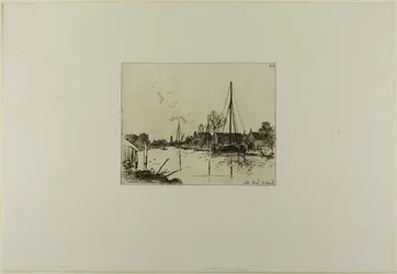 Der Kanal, aus Cahier de six eaux-fortes, vues de Hollande