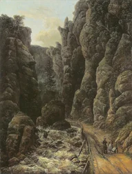 Schlucht in der Sächsischen Schweiz